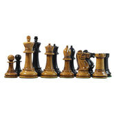 1978 Olympiad Havanna 3.78" Reproduction Distressed Antiqued & Ebonised Chessmen